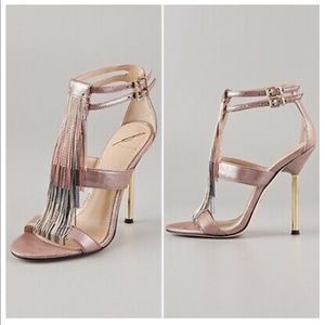 Brian Atwood Liquid Fringe heels